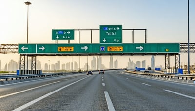 Dubai road toll system illustration Dubai road toll system illustration